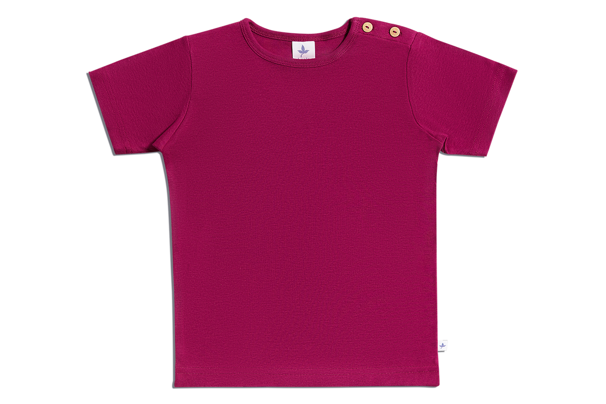 Baby Basic Short Sleeve Top, Fuchsia
