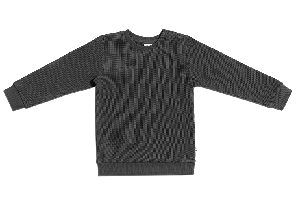 Baby Piqué - Basic Sweatshirt, Anthracite