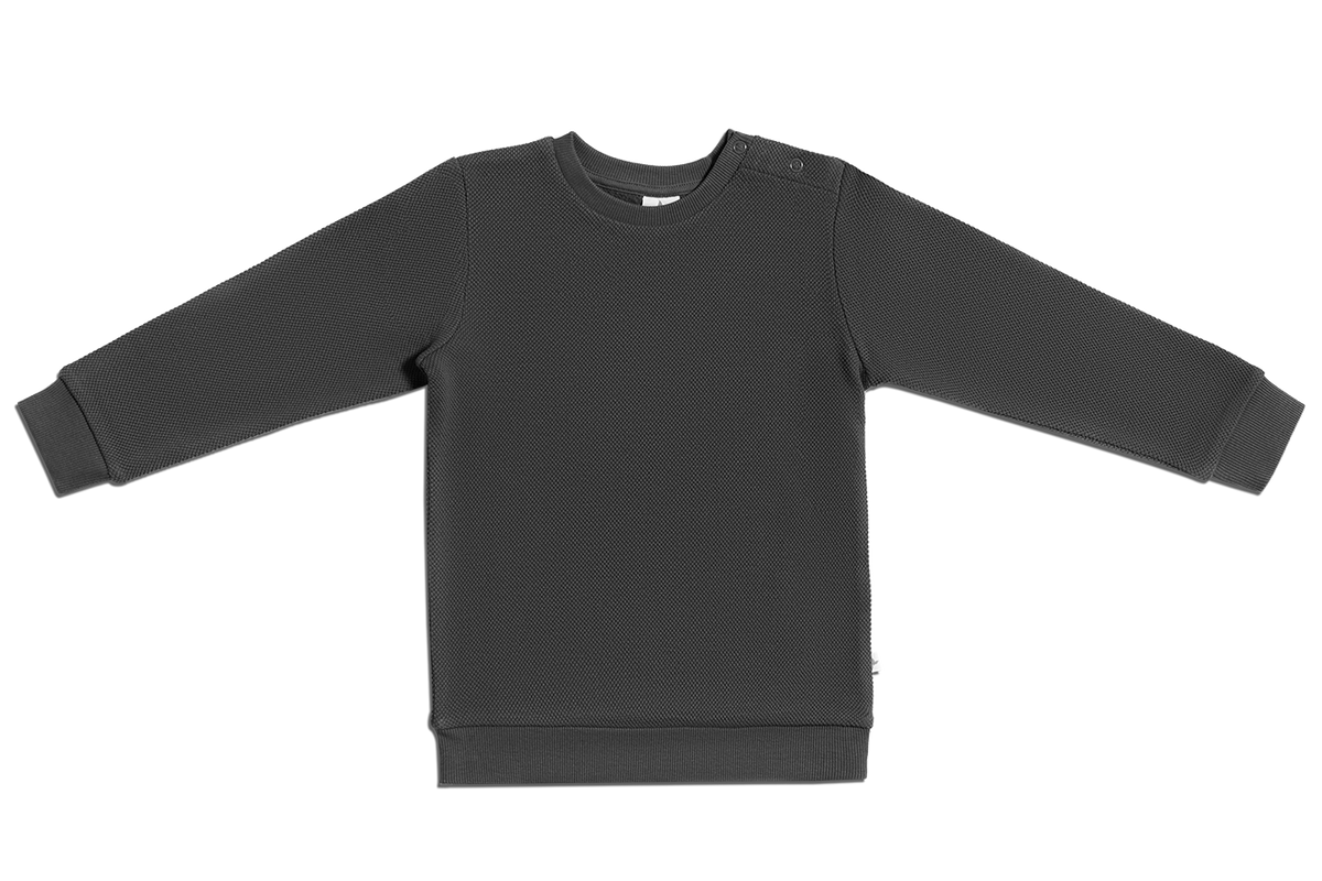Baby Piqué - Basic Sweatshirt, Anthracite