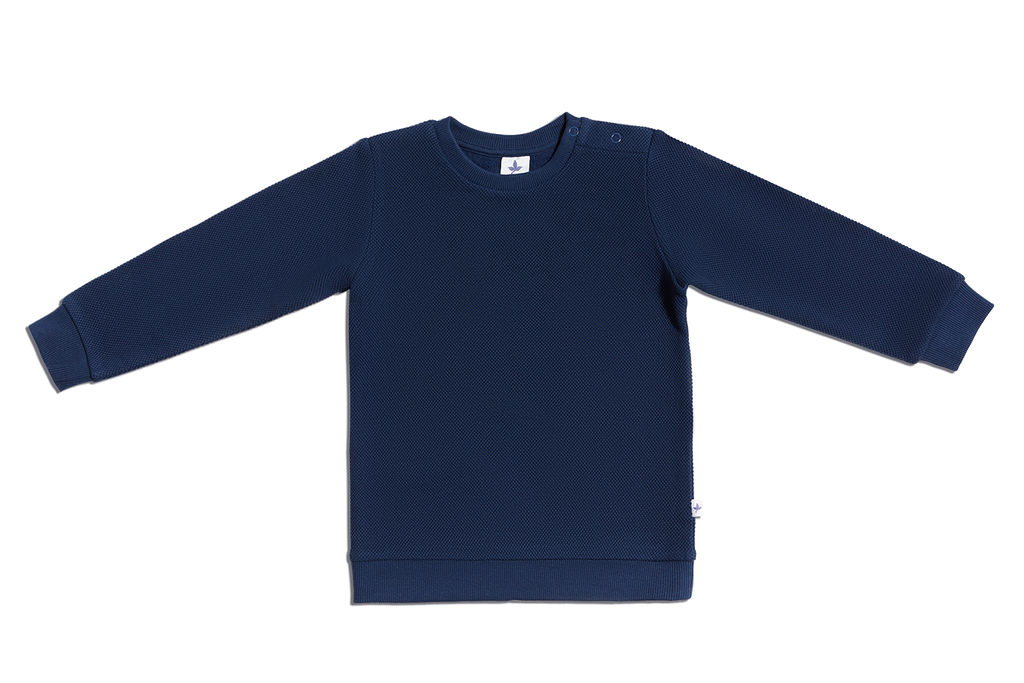 Baby Piqué - Basic Sweatshirt, Indigo