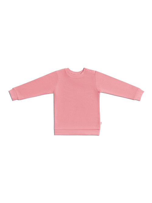 Baby Piqué Basic Sweatshirt, Dusty Pink — Leela Cotton, view 2