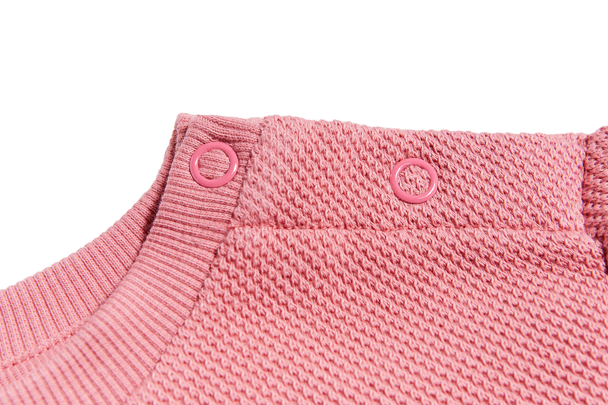 Baby Piqué Basic Sweatshirt, Dusty Pink — Leela Cotton, view 4