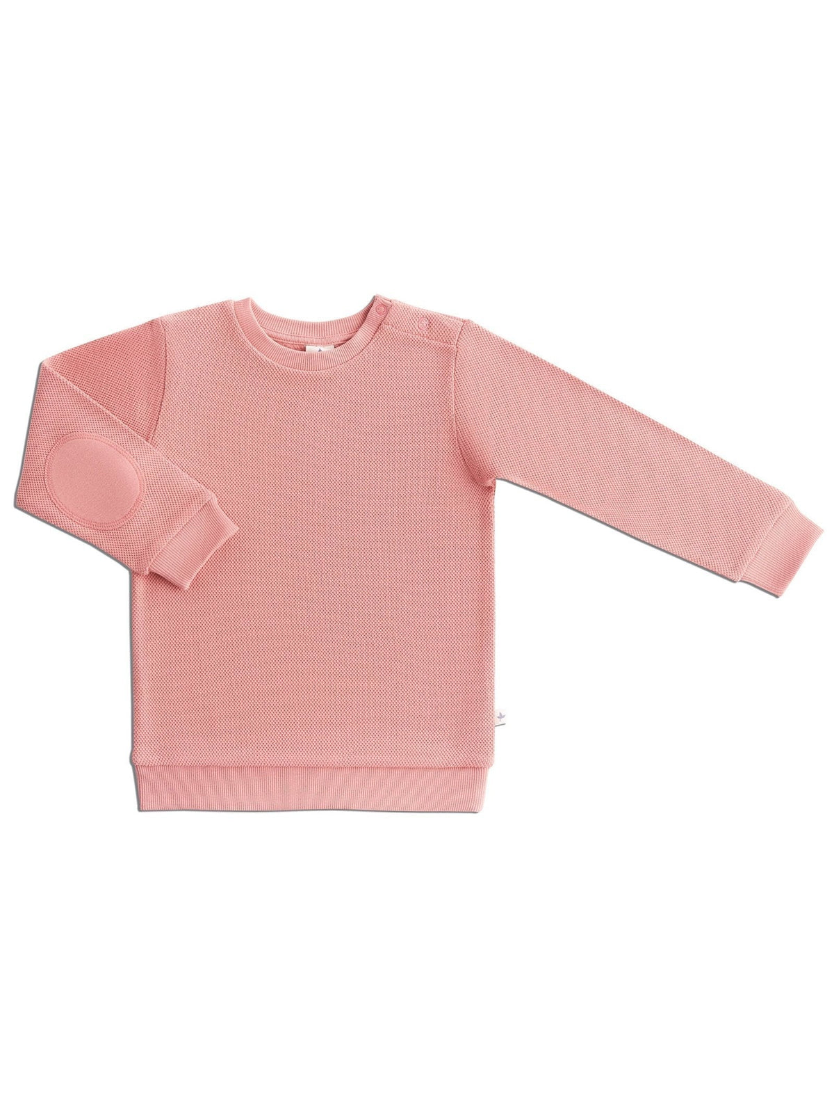 Baby Piqué Basic Sweatshirt, Dusty Pink — Leela Cotton