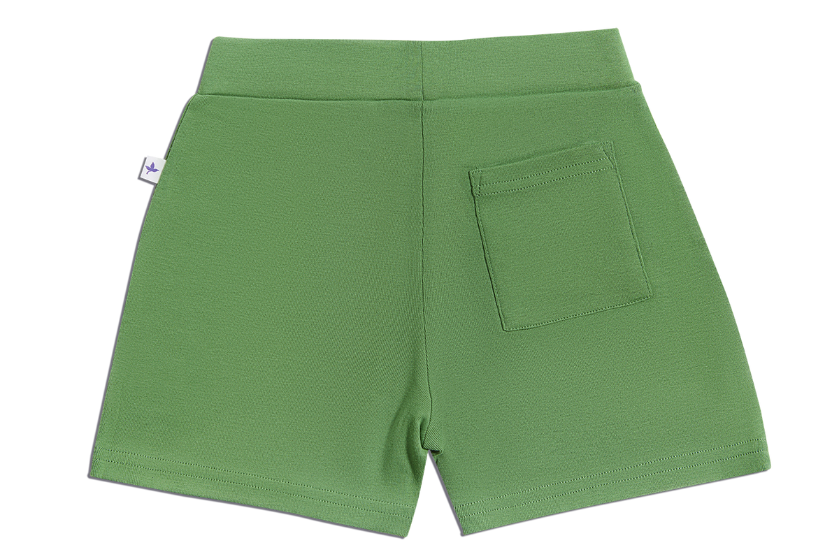 Baby Shorts, Forest Green — Leela Cotton, view 6