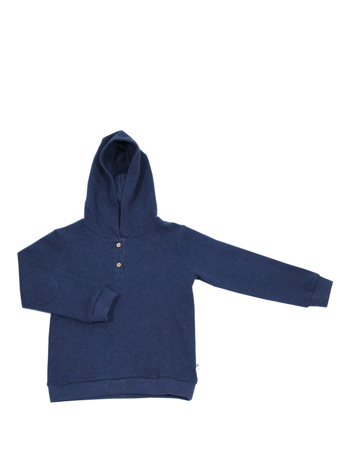 Baby Piqué Hoodie, Indigo — Leela Cotton