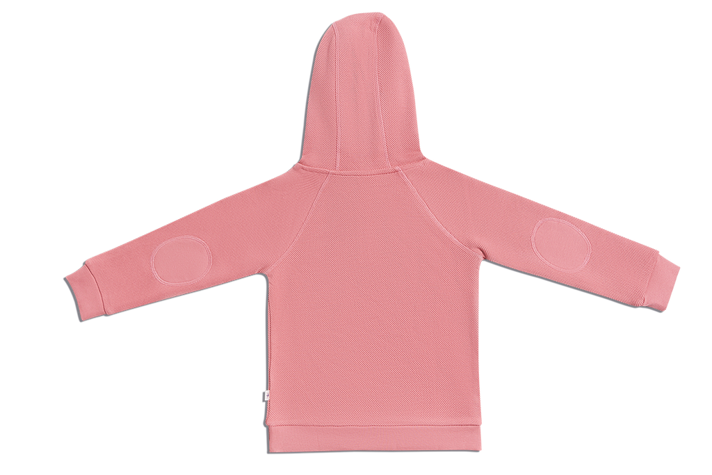 Baby Piqué Hoodie, Dusty Pink