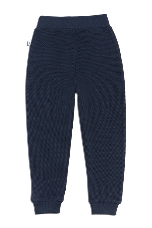 Baby Piqué Trousers, Indigo — Leela Cotton, view 2