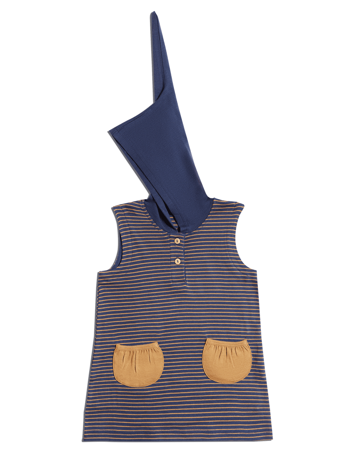 Baby Tunic Dress, Indigo-Ginger — Leela Cotton