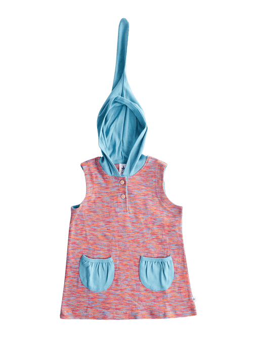 Baby Tunic Dress, Flame — Leela Cotton