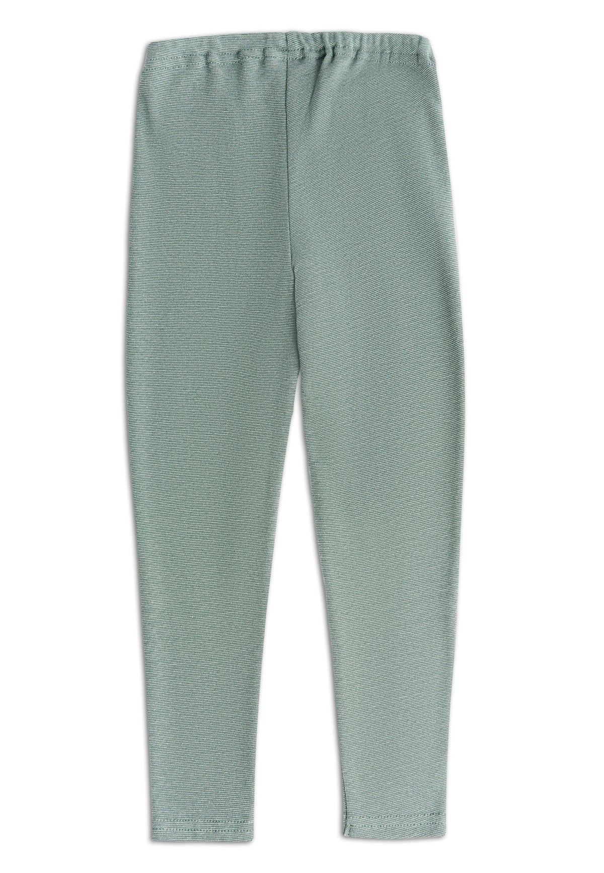 Kids' Leggings, Pine Needle / Sage — Leela Cotton, view 2