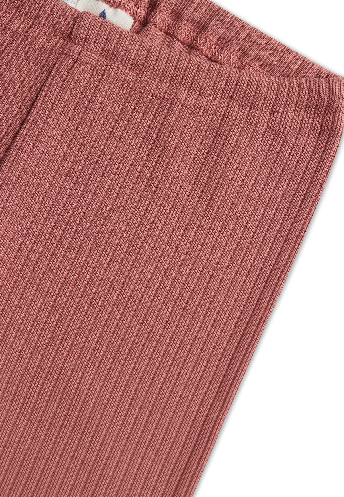 Warm Kids' Jersey Leggings, Dark Mauve — Leela Cotton, view 3