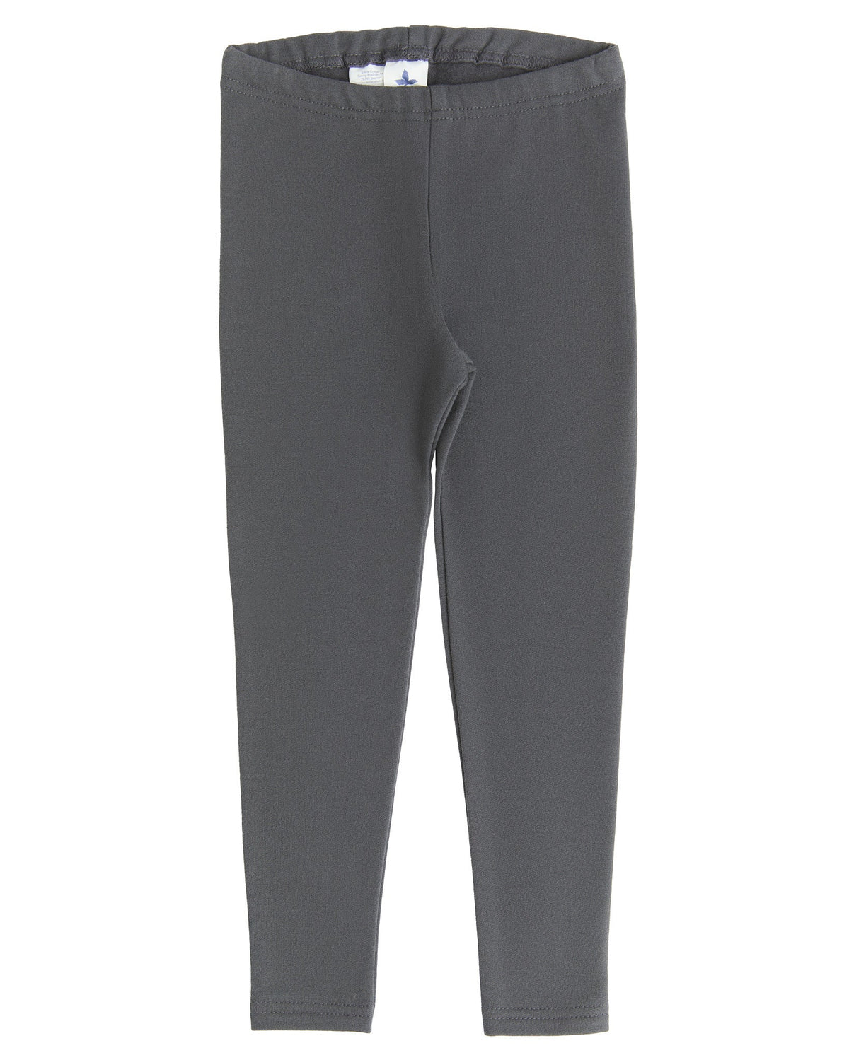Kids' Fleece Leggings, Anthracite — Leela Cotton
