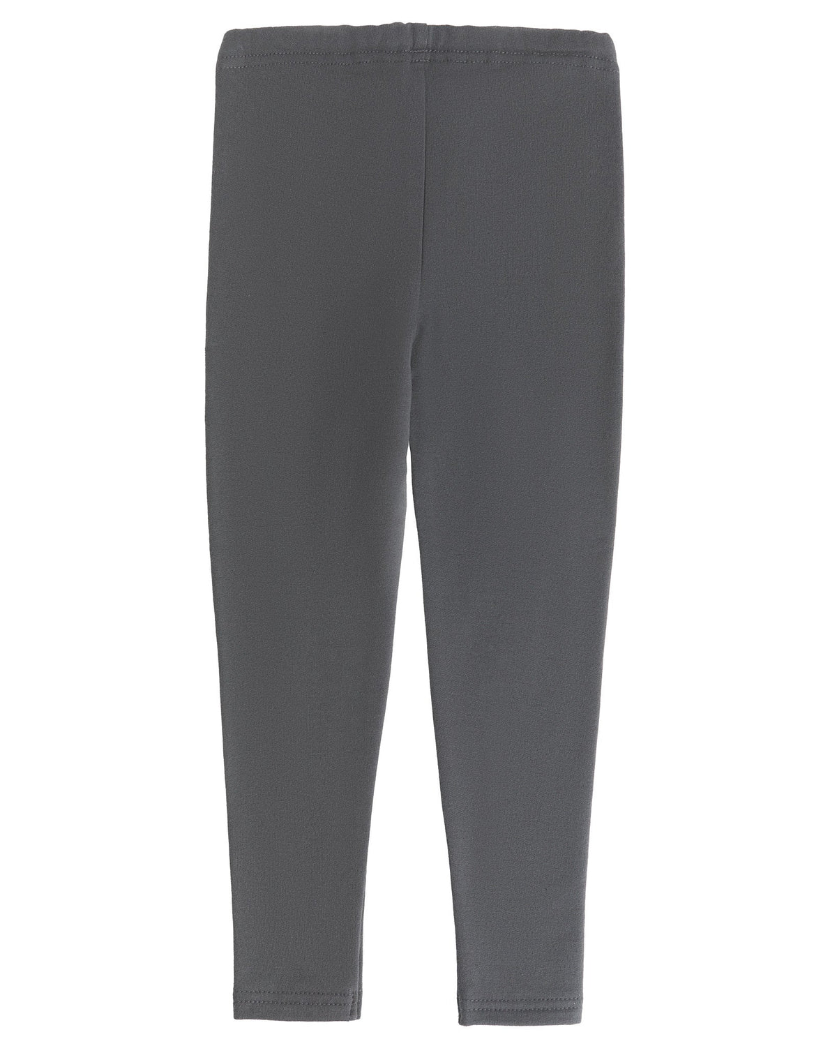 Kids' Fleece Leggings, Anthracite — Leela Cotton, view 2