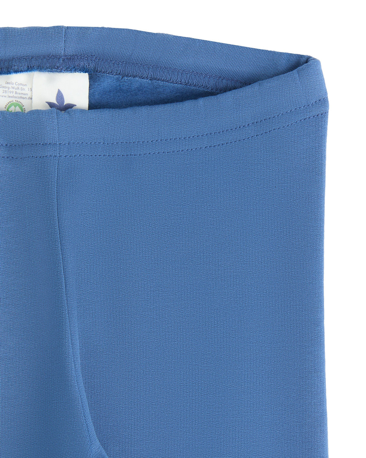 Kids Fleece Leggings, Gentian Blue — Leela Cotton, view 2
