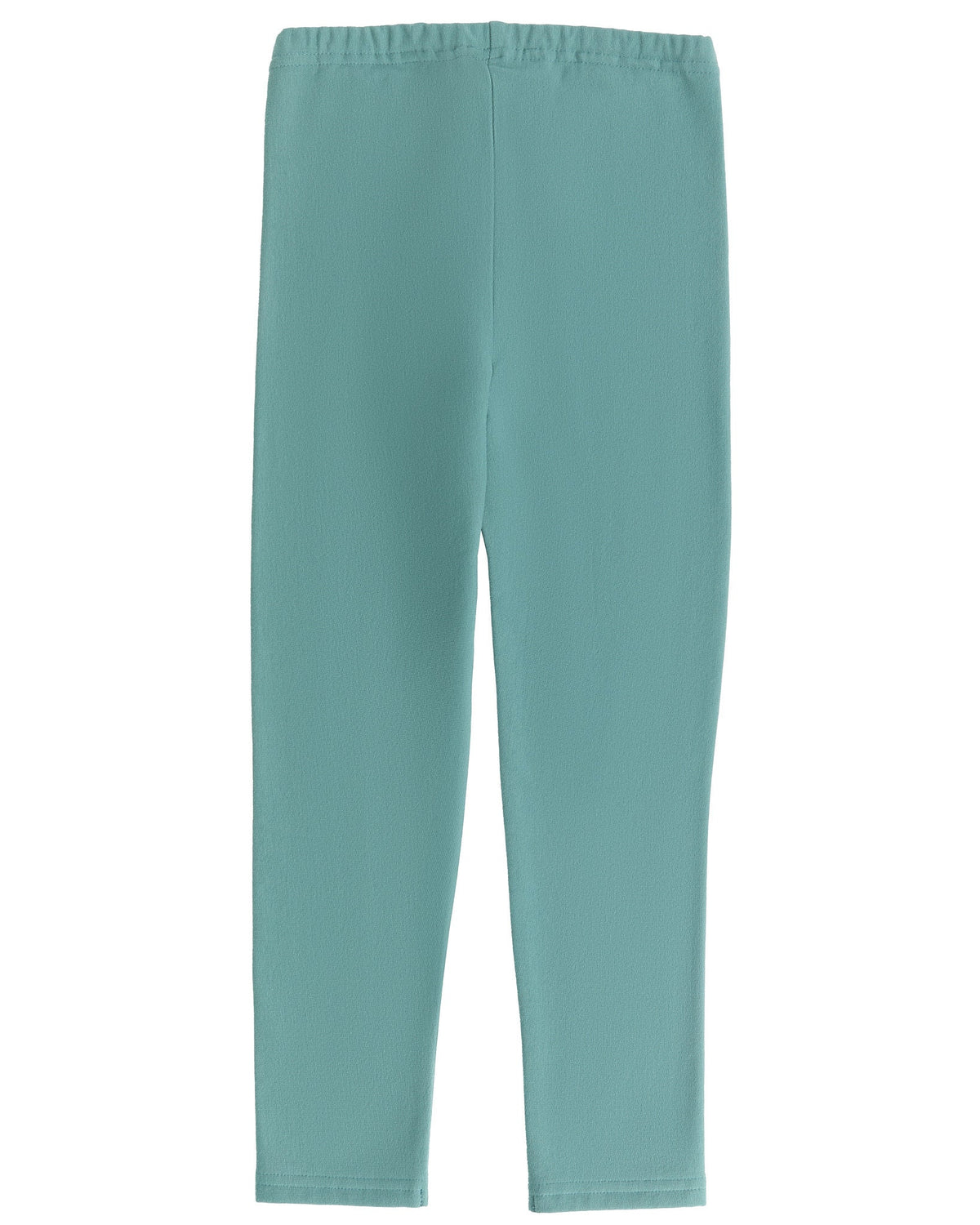 Kids Fleece Leggings, Green Blue — Leela Cotton, view 2