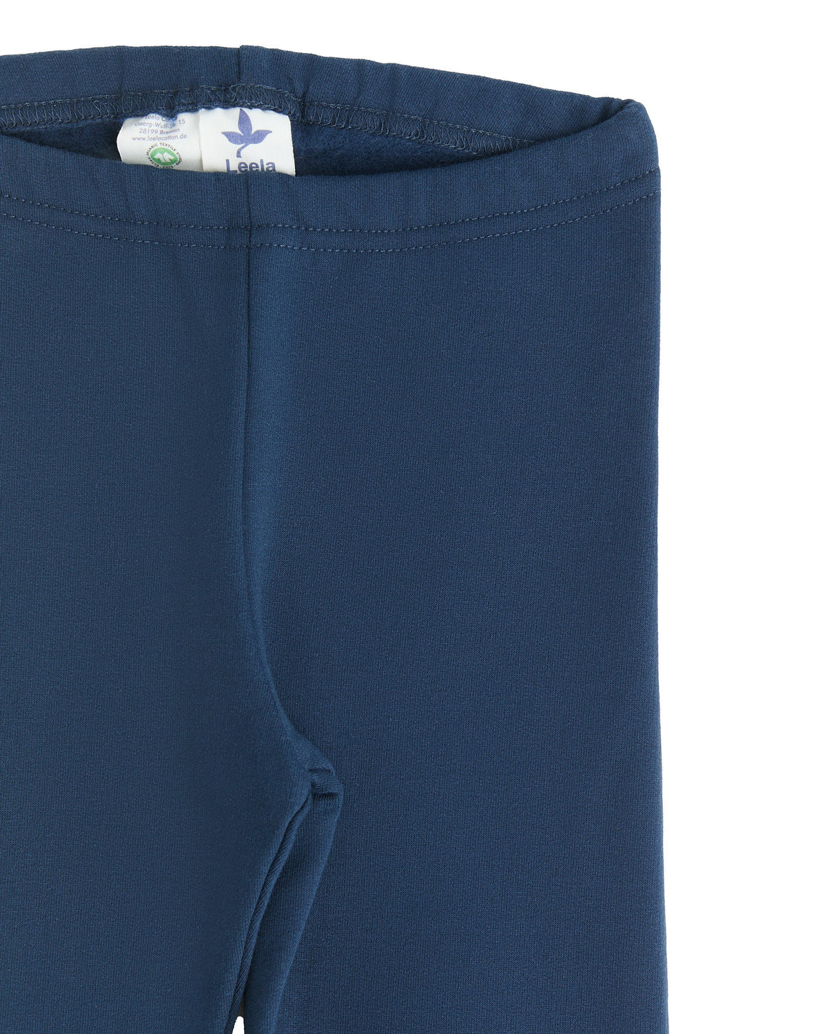 Kids' Fleece Leggings, Indigo — Leela Cotton, view 3