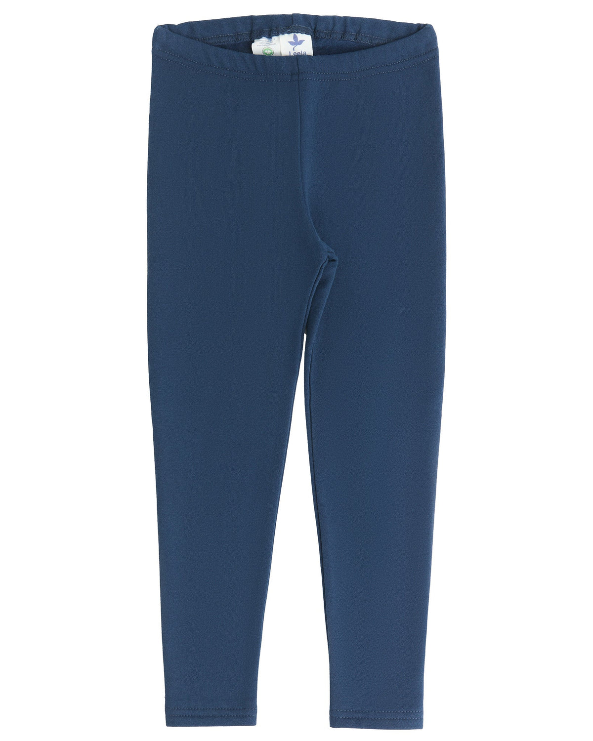 Kids' Fleece Leggings, Indigo — Leela Cotton