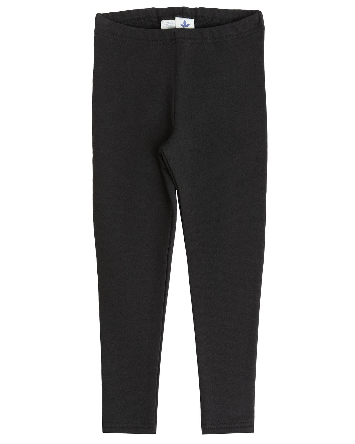 Kids' Fleece Leggings, Black — Leela Cotton