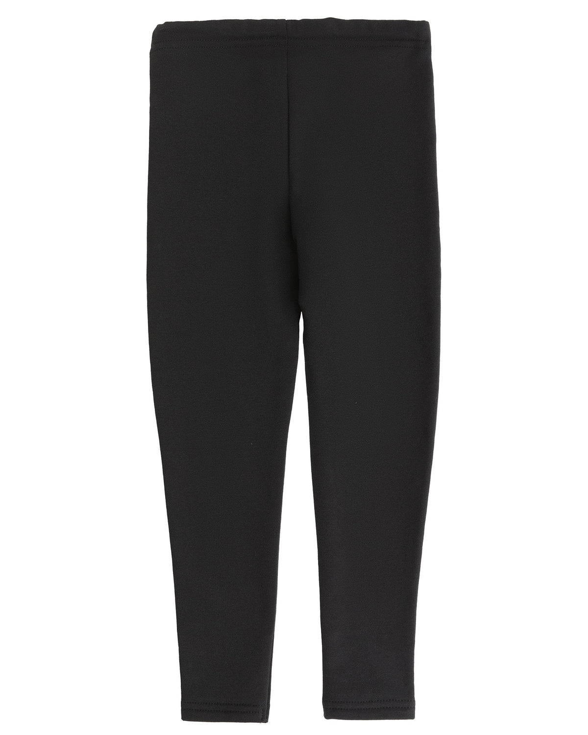 Kids' Fleece Leggings, Black — Leela Cotton, view 2