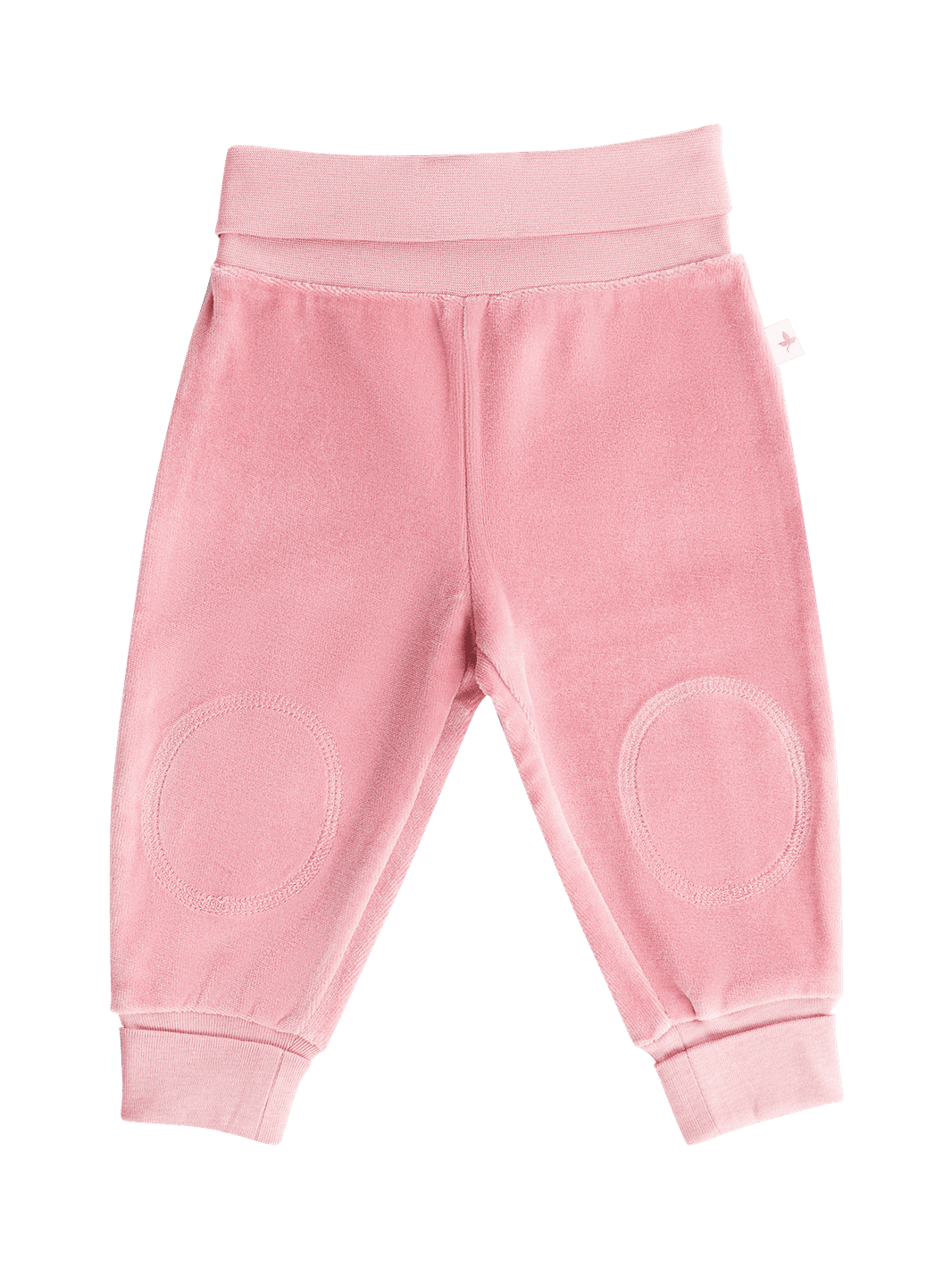 Baby Velour Trousers Wide Waistband, Dusty Pink — Leela Cotton