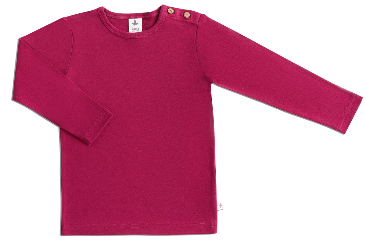 Kids' Long Sleeve Top, Fuchsia