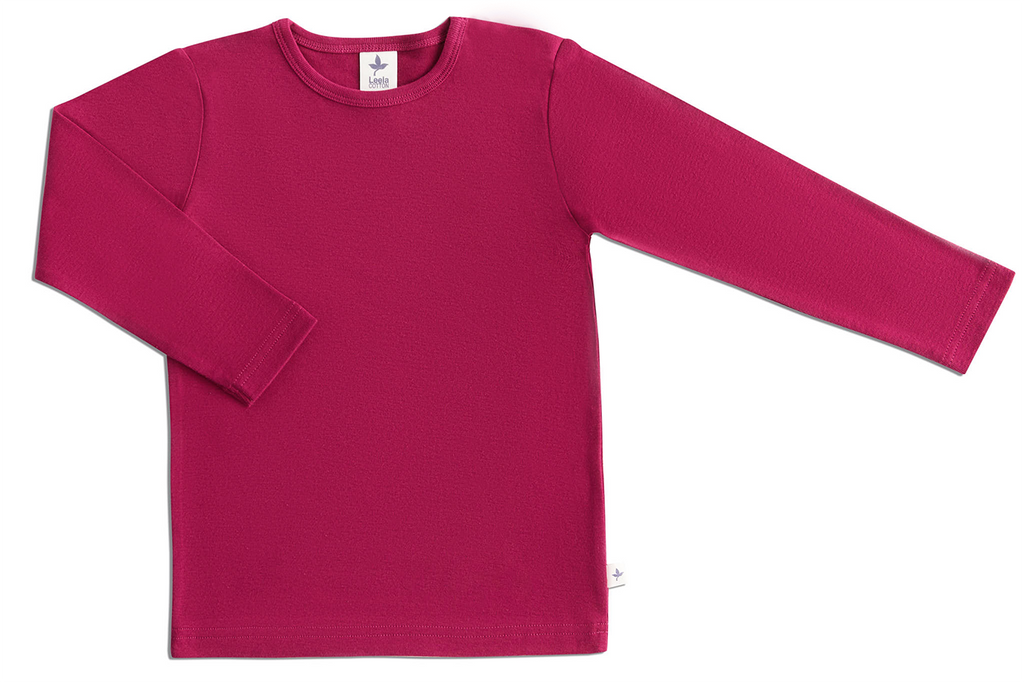 Kids' Long Sleeve Top, Fuchsia