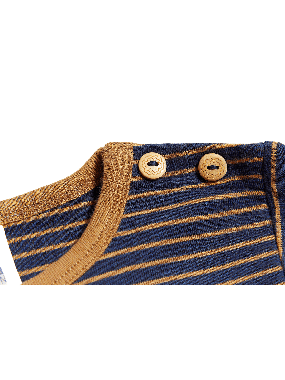 Kids' Long Sleeve Top, Indigo-Ginger — Leela Cotton, view 4