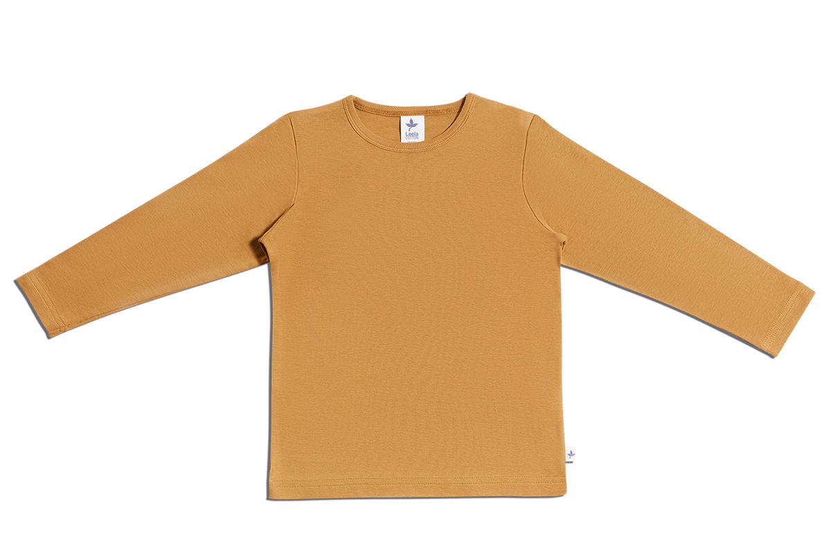 Kids' Long Sleeve Top, Ginger — Leela Cotton, view 5