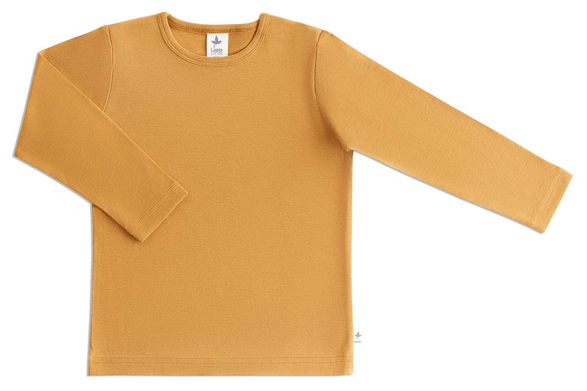 Kids' Long Sleeve Top, Ginger — Leela Cotton, view 7