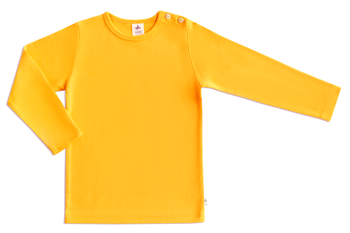 Kids' Long Sleeve Top, Sun Yellow