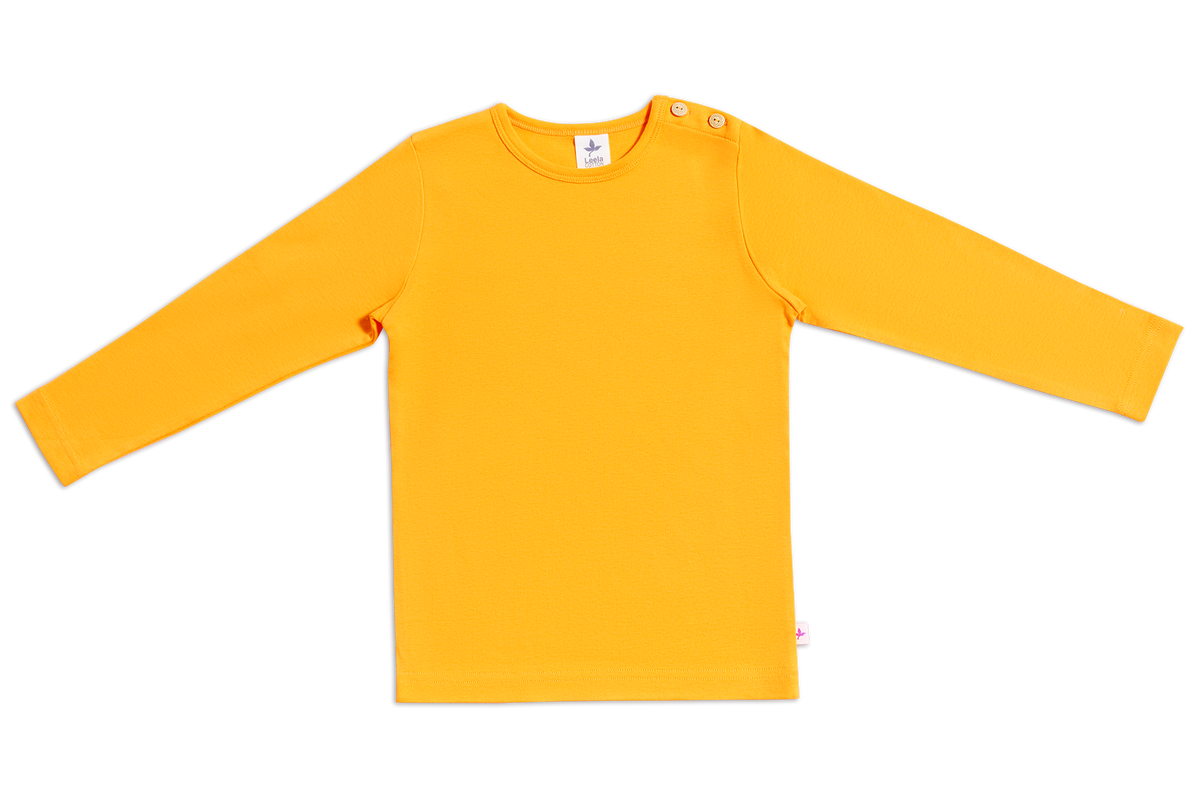 Kids' Long Sleeve Top, Sun Yellow