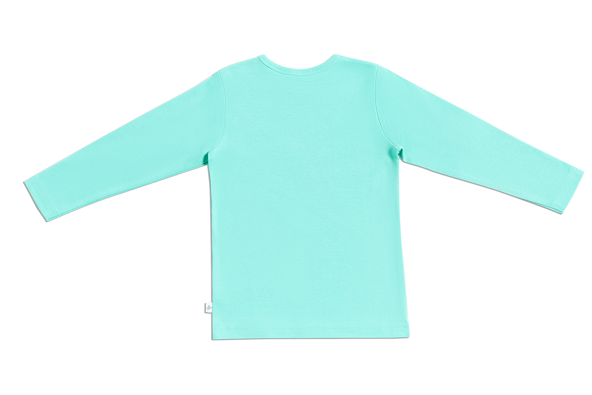 Kids' Long Sleeve Top, Turquoise