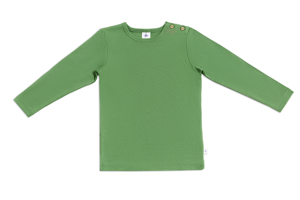 Kids' Long Sleeve Top, Forest Green