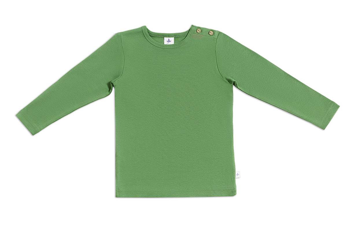 Kids' Long Sleeve Top, Forest Green