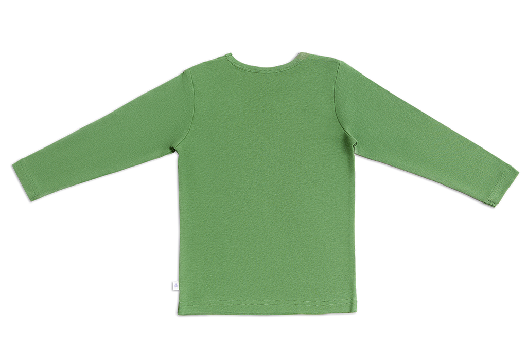 Kids' Long Sleeve Top, Forest Green