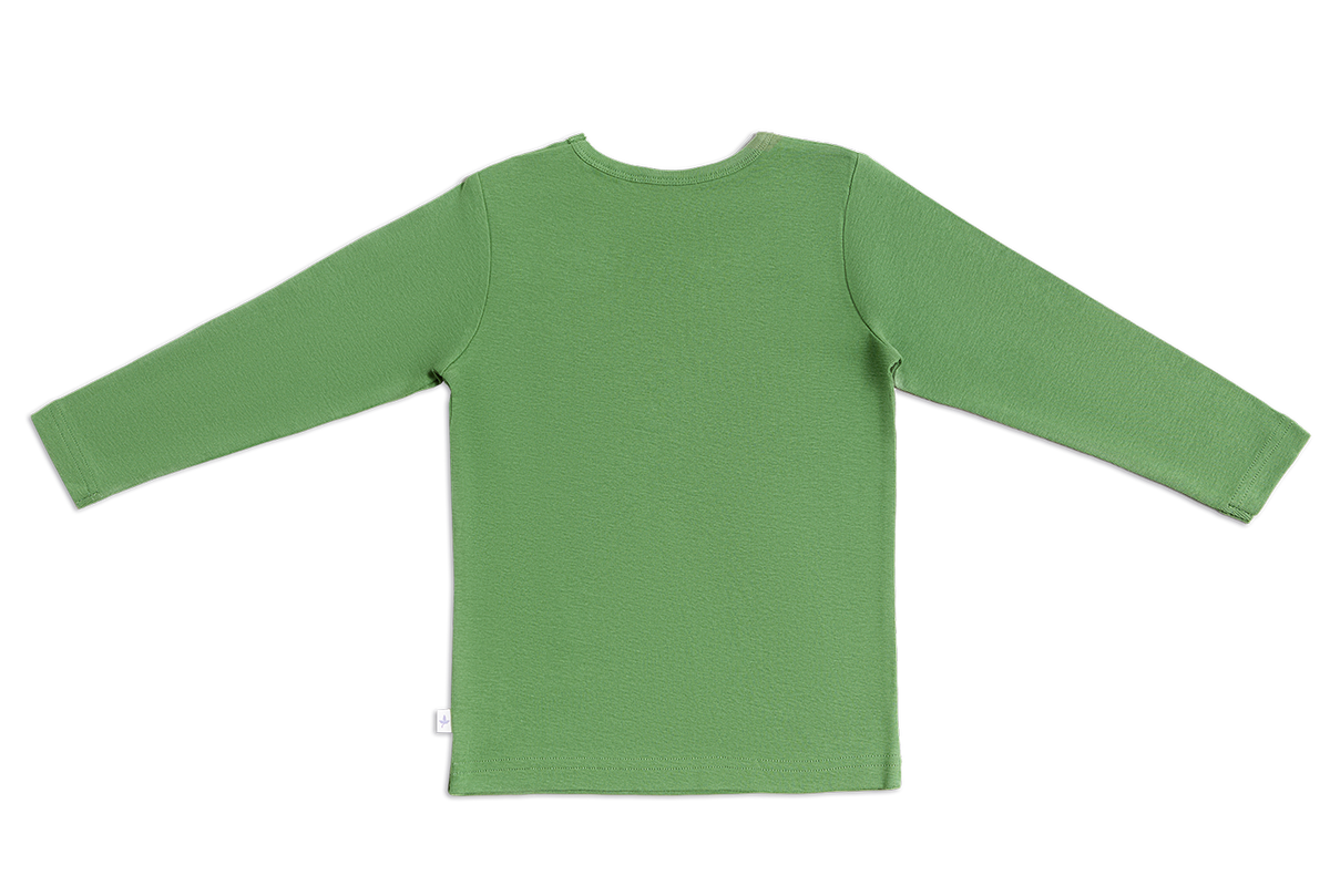 Kids' Long Sleeve Top, Forest Green