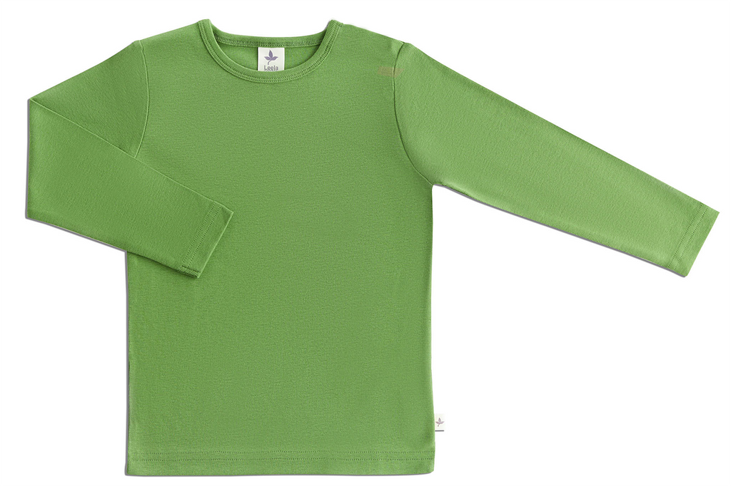 Kids' Long Sleeve Top, Forest Green