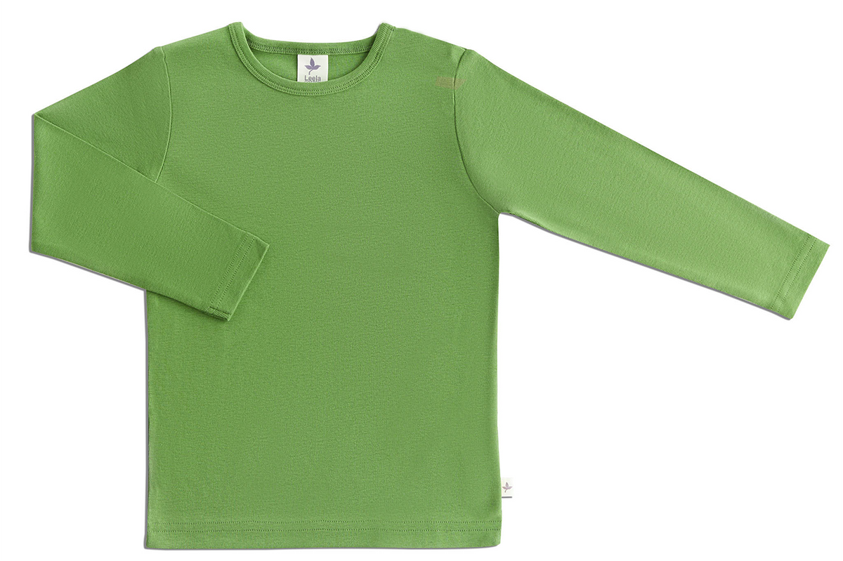 Kids' Long Sleeve Top, Forest Green