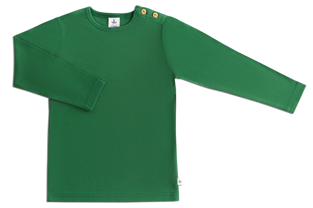 Baby Basic Long Sleeve Top, Moss Green