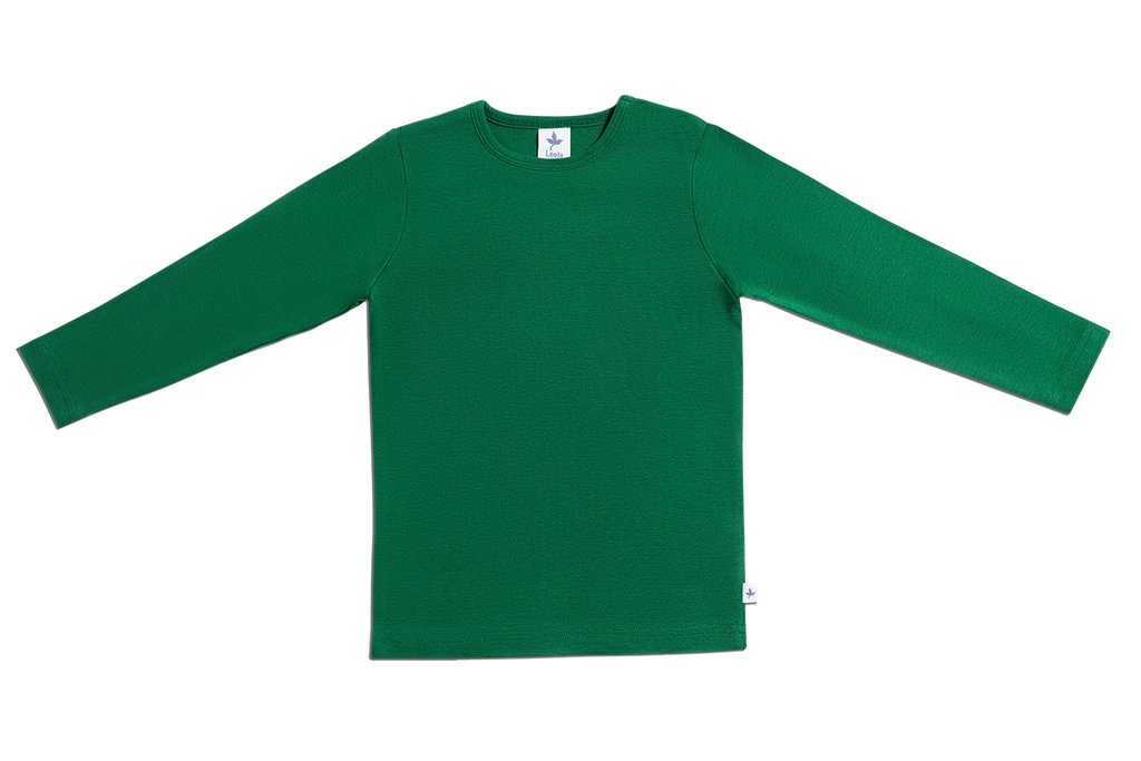 Baby Basic Long Sleeve Top, Moss Green