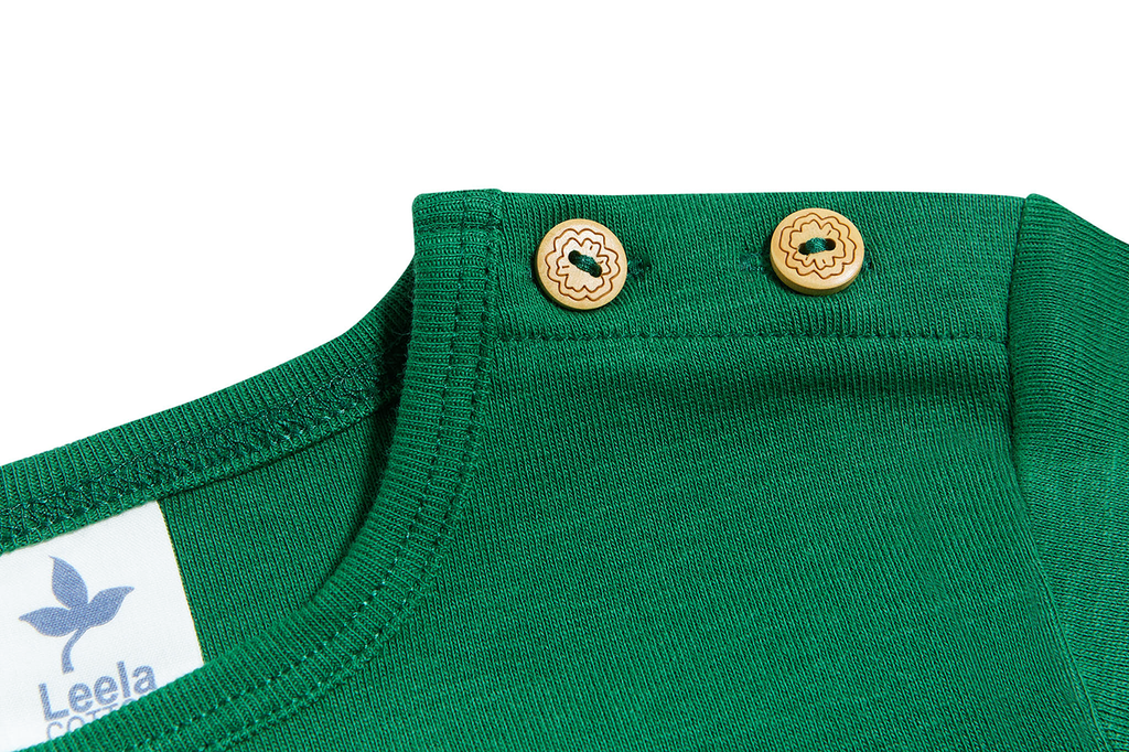Baby Basic Long Sleeve Top, Moss Green