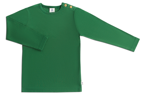 Baby Basic Long Sleeve Top, Moss Green — Leela Cotton
