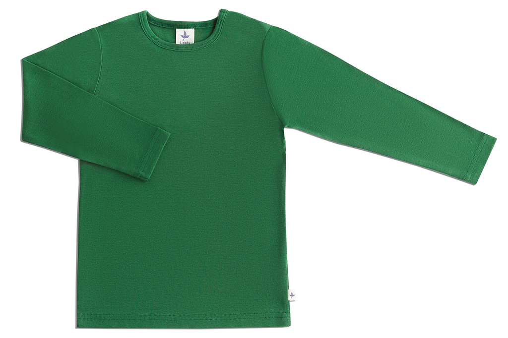 Baby Basic Long Sleeve Top, Moss Green