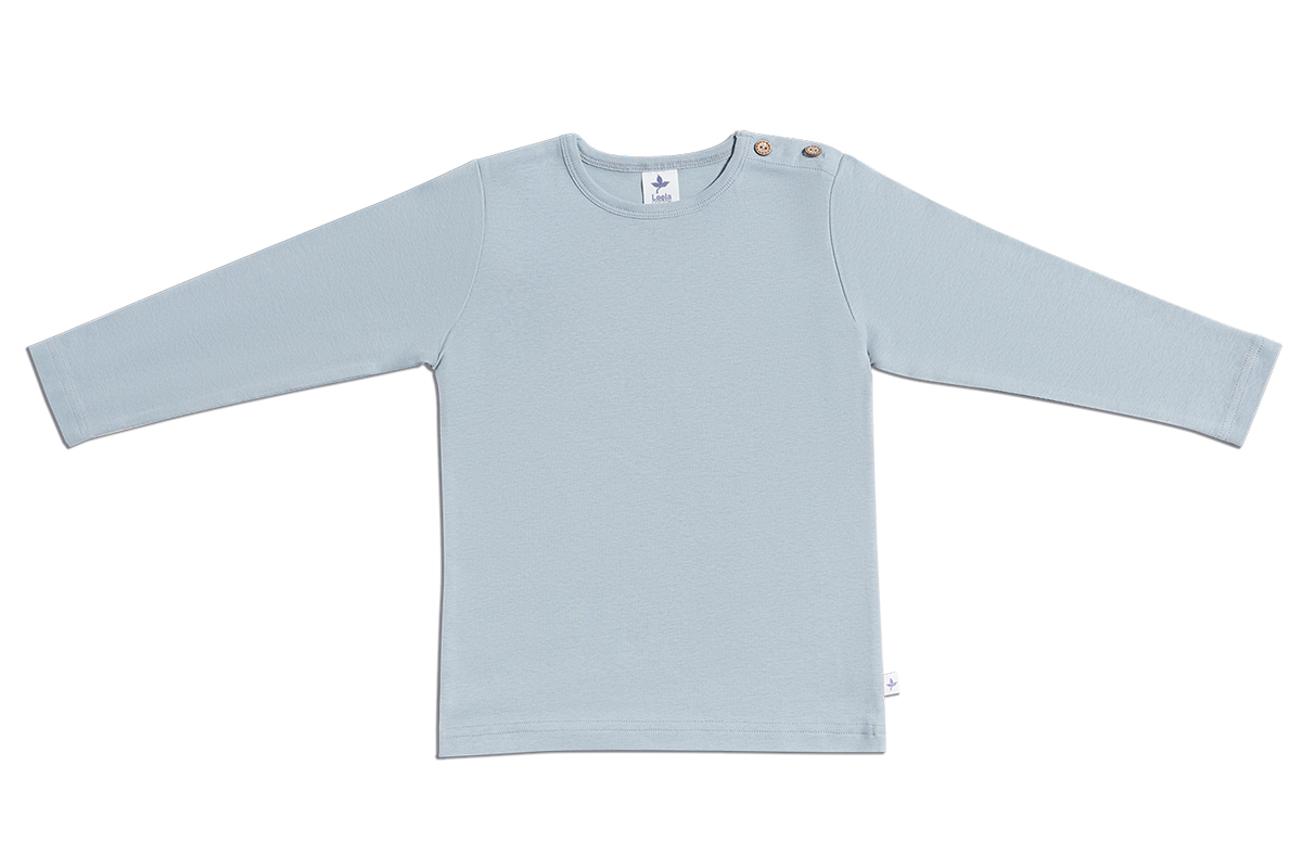 Baby Basic Long Sleeve Top, Light Grey