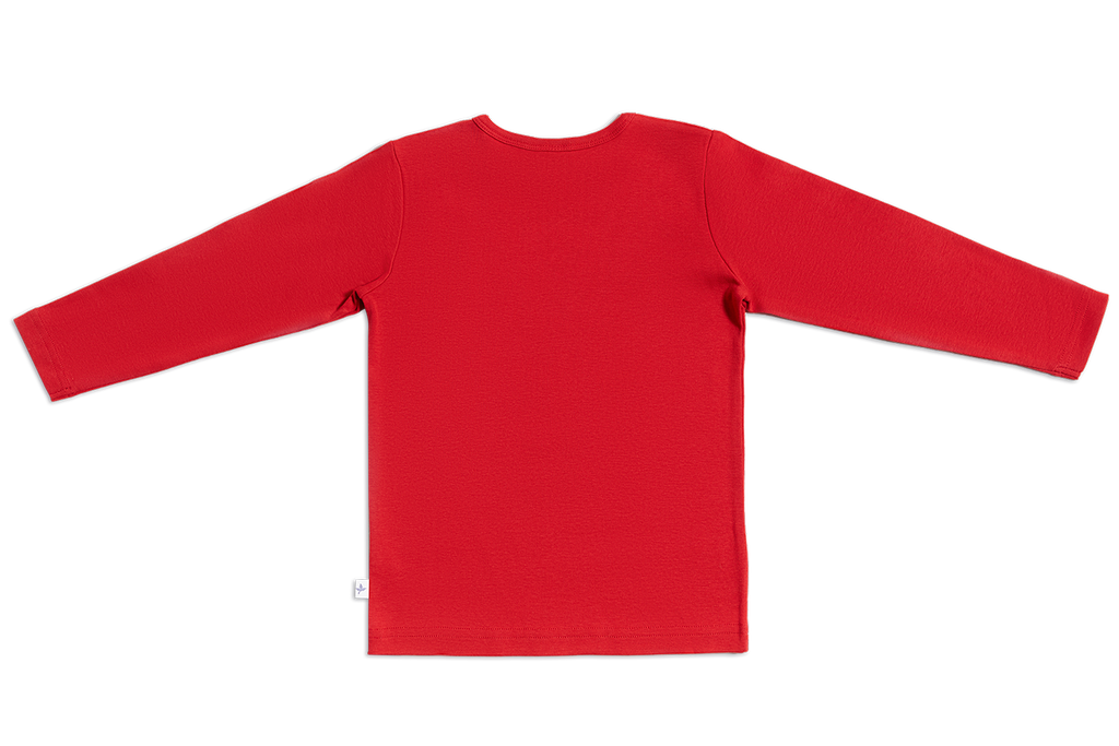 Baby Basic Long Sleeve Top, Brick Red