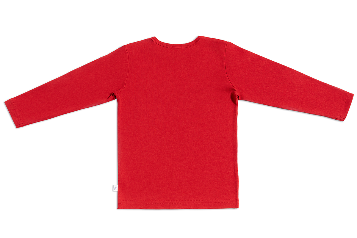 Baby Basic Long Sleeve Top, Brick Red