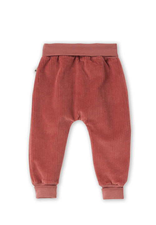 Baby Corduroy Trousers, Dark Mauve — Leela Cotton, view 2