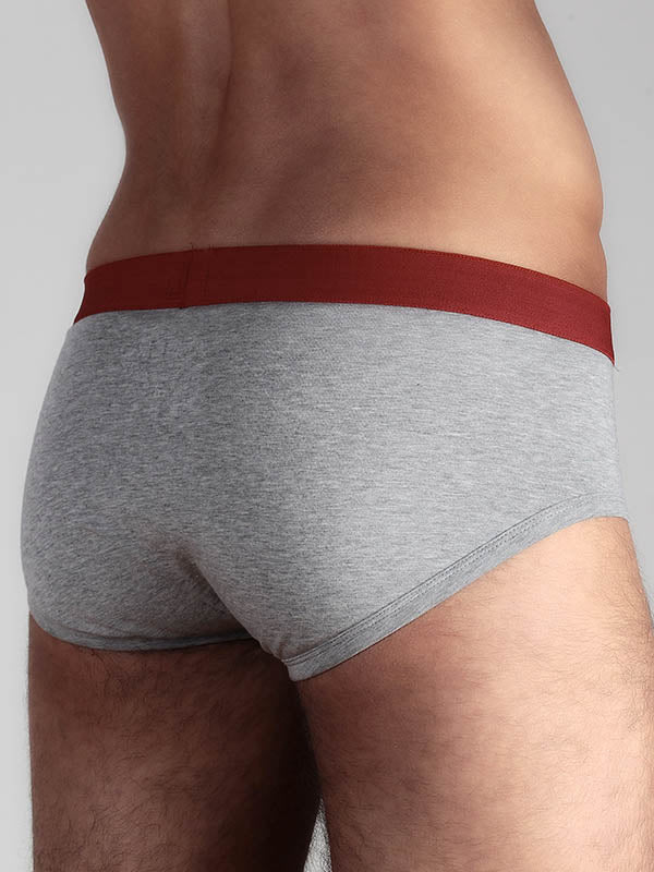 Men's Brief, Grey - Melange