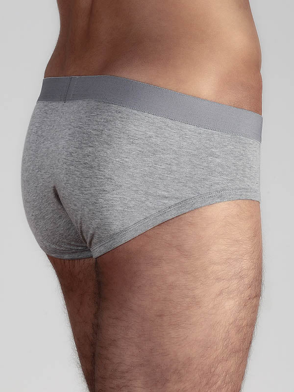 Men's Brief, Grey - Melange