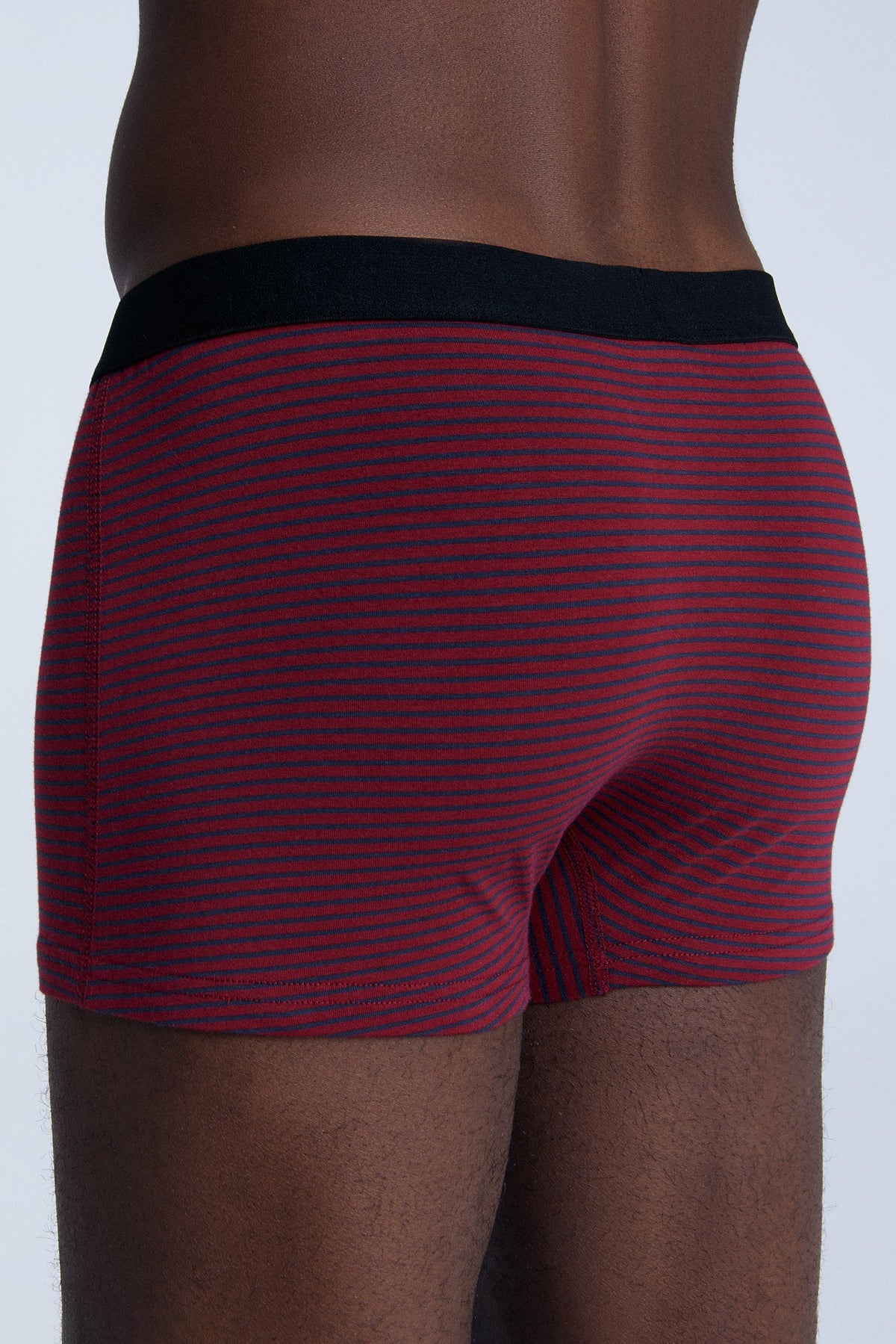 Men's Trunks, Tibet Red / Navy Striped — Albero Natur, view 4